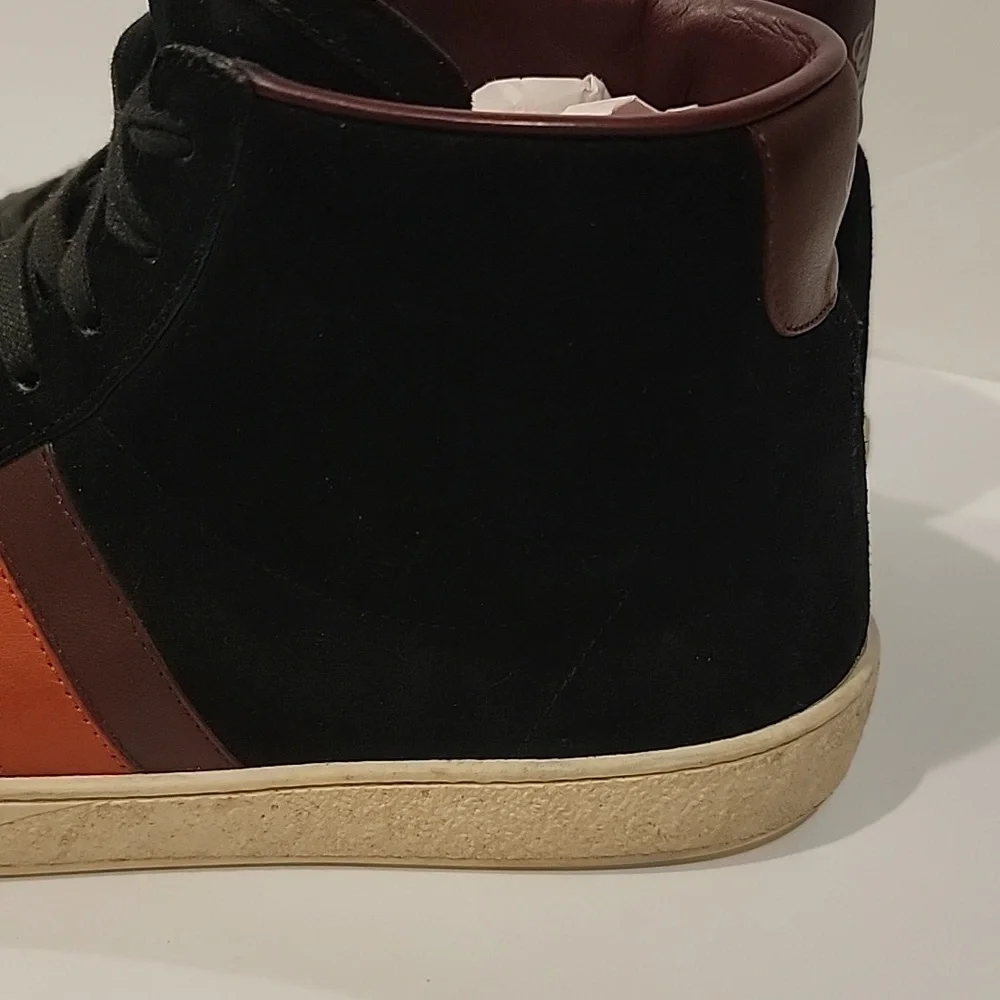 Gucci Authentic Suede High Top Web Coda UK 10 US 11 black suede red